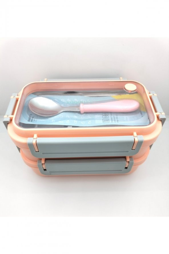 Vagon Life Lunchbox Paslanmaz Çelik 1200ml Turuncu - 3