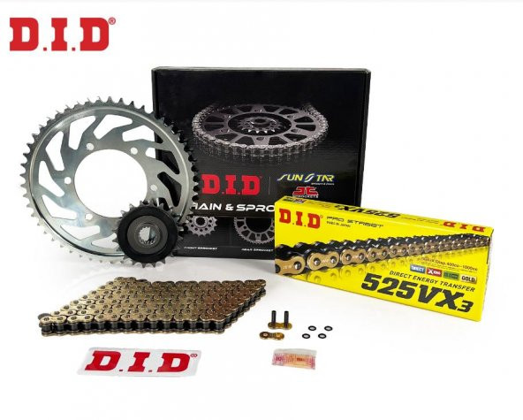 Did-Sunstar 2019-2022 Honda CB 650 R Uyumlu Zincir Dişli Set Gold (Sarı) Renk