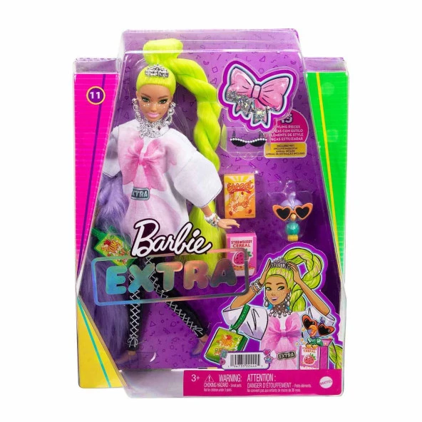 Barbie Extra - Neon Saçlı Bebek HDJ44