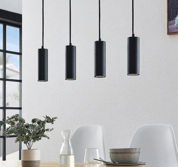 MYLİGHTS  MODERN SPOR  LED AVİZE  SİYAH  GÜN IŞIĞI LED AMPULLÜ PANASONIC MARKA LEDLİ - Resim 2