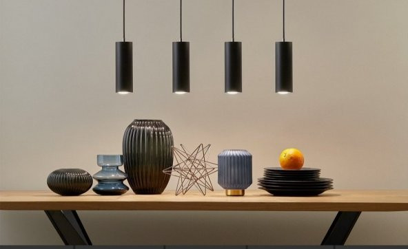 MYLİGHTS  MODERN SPOR  LED AVİZE  SİYAH  GÜN IŞIĞI LED AMPULLÜ PANASONIC MARKA LEDLİ - Resim 3