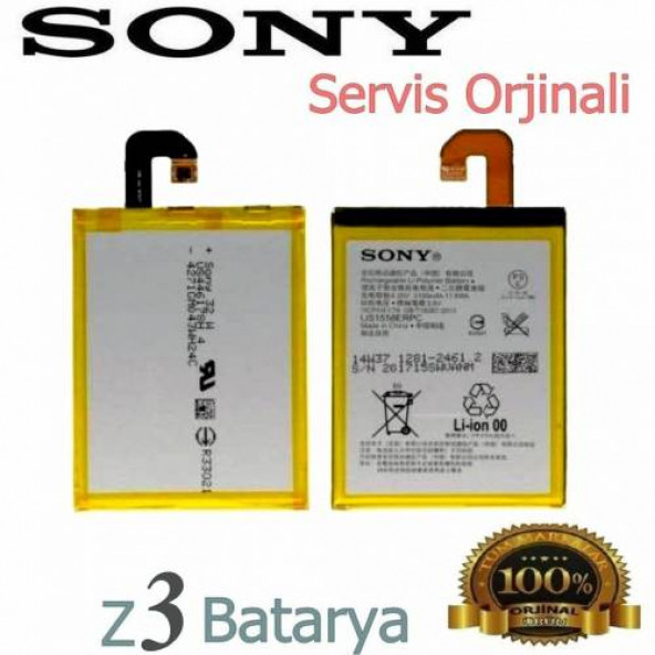 Sony Xperia Z3 Batarya Xperia LIS1558ERPC Uyumlu Yedek Batarya