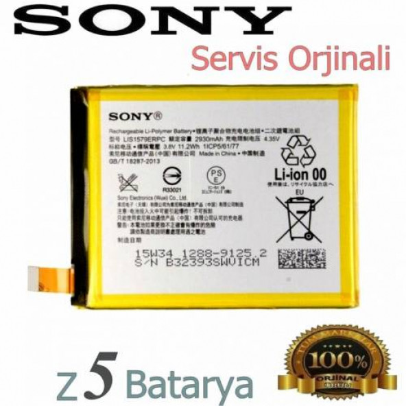 Sony Xperia Z5 Batarya Xperia Lis1585Erpc Uyumlu Yedek Batarya