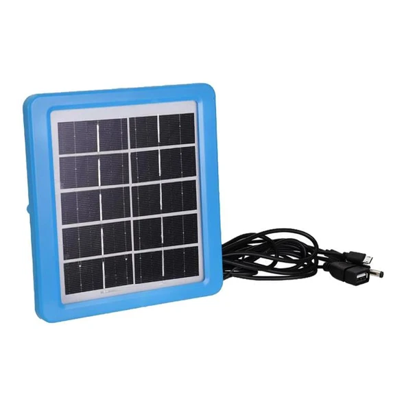 Powermaster 6 Volt 0.3 A 1.5 Watt Solar Güneş Enerjisi Paneli Kamp İçin Çoklu Şarj Aleti Cihazı - 7