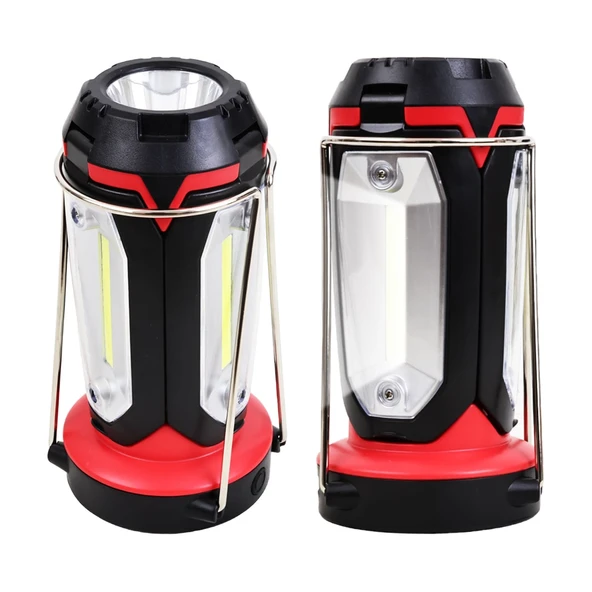 Powermaster Çok Fonksiyonlu Çalışma Kamp Lambası Işıldak El Feneri Şarjlı Işıldak Aydınlatma - 6