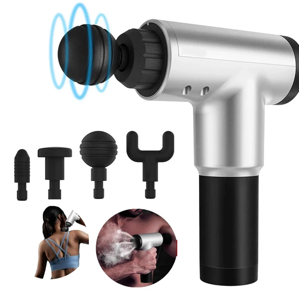 Powermaster KH-320 Titreşimli 4 Başlıklı Masaj Aleti 6 Kademeli Masaj Cihazı