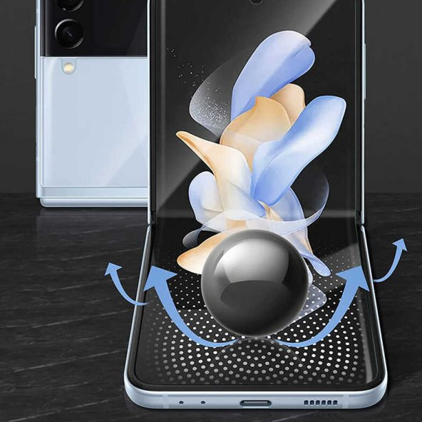 Samsung Galaxy Z Flip 3 Full Ekran Nano Ön Arka Koruyucu Narr TPU - 10