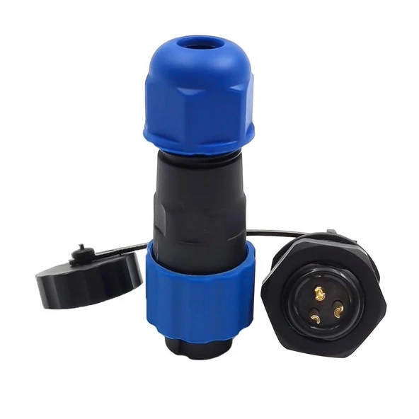 SD13 TİPİ SU GEÇİRMEZ 3 PİN KONNEKTÖR - 8