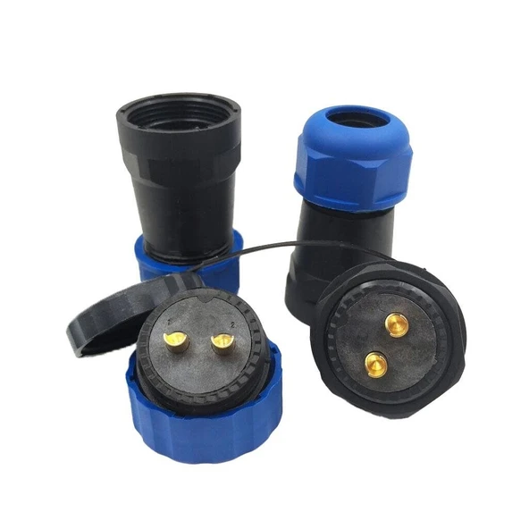 SD28 SU GEÇİRMEZ 28 MM 2 PİN ERKEK-DİŞİ DÜZ KABLO KONNEKTÖR - 8