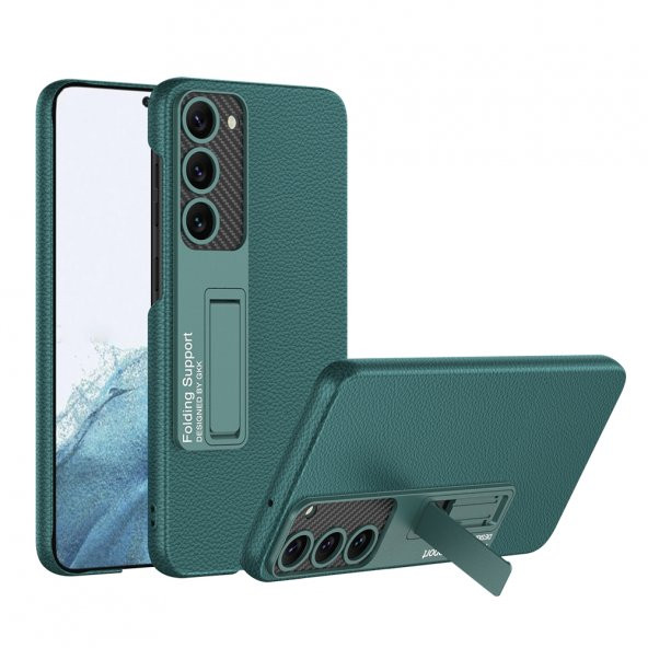 Samsung Galaxy S23 Plus Kılıf Kıpta Standlı Kapak - 12