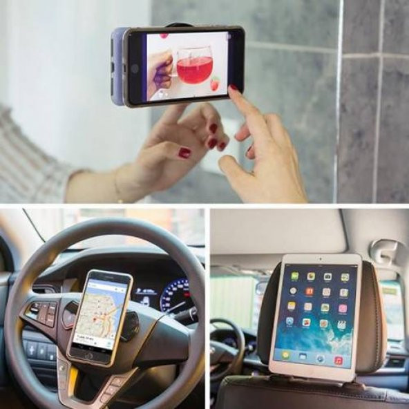 Sticker Çok Fonksiyonlu Telefon Tutucu Oto Araç Yapışkan Vantuzlu - 3