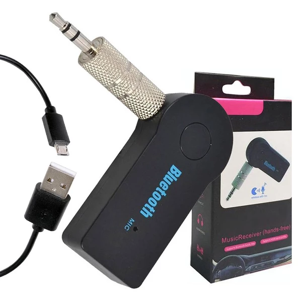 Powermaster Pm-12767 Mikrofonlu Oto Kablosuz Bluetooth Aux Araç Kiti Araç Aux Girişli Bluetooth Müzik Konuşma Özellik - Resim 3