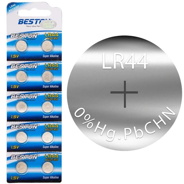 Beston Alkalin AG13/357 LR44 Düğme Pil 10'lu Paket BST-LR44 - Resim 4