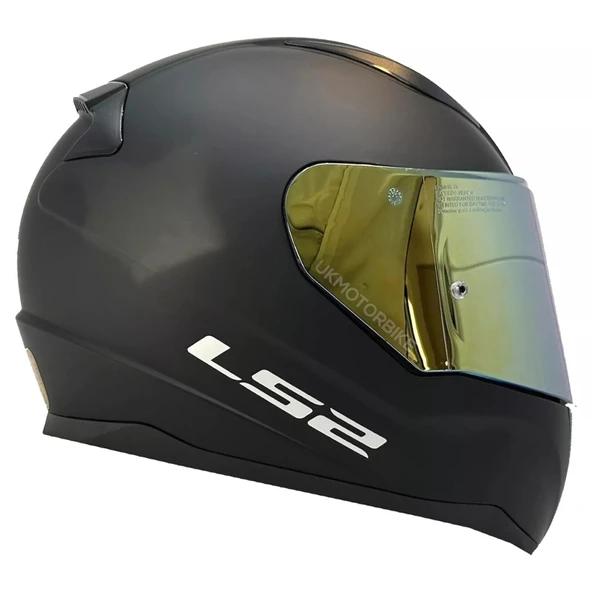 LS2 RAPID 2 MAT SİYAH FULLFACE MOTOSİKLET KASKI GOLD CAMLI - 2