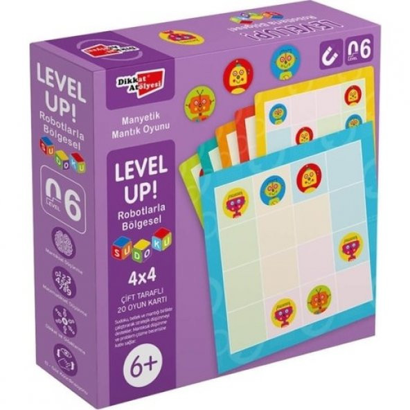 Dikkat Atölyesi Level Up! 6 - Robotlarla Bölgesel Sudoku
