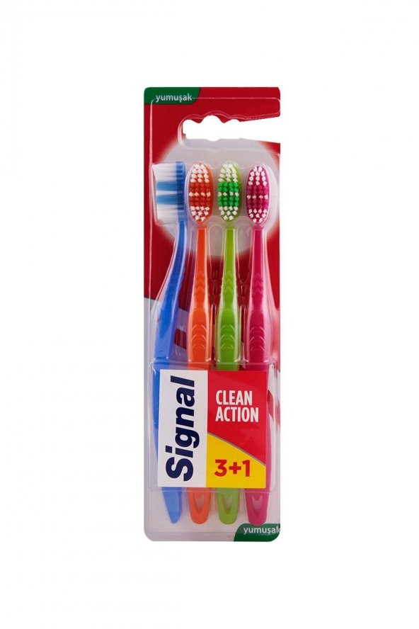 Signal Clean Action Diş Fırçası 3+1