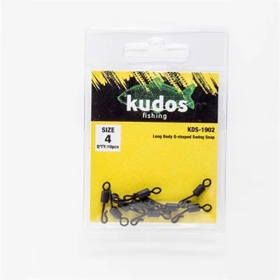 KUDOS KDS-1902 LONG BODY Q-SHAPED SWING SNAP SIZE4 10PCS