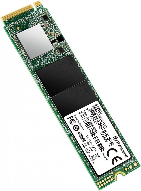 Transcend 512 Gb Pcıe Gen3 X4 M.2 Ssd 2280 High-End Uygulamalar İçin (Oyun, Dijital Ses Ve Video Prodüksiyonları Vb.) Hızlı Aktarım (1.700 / 1.400 Mb/SYe Kadar) Ts512Gmte110S - 2