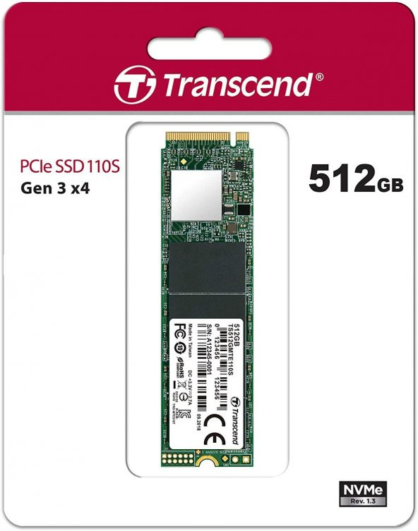 Transcend 512 Gb Pcıe Gen3 X4 M.2 Ssd 2280 High-End Uygulamalar İçin (Oyun, Dijital Ses Ve Video Prodüksiyonları Vb.) Hızlı Aktarım (1.700 / 1.400 Mb/SYe Kadar) Ts512Gmte110S - 4