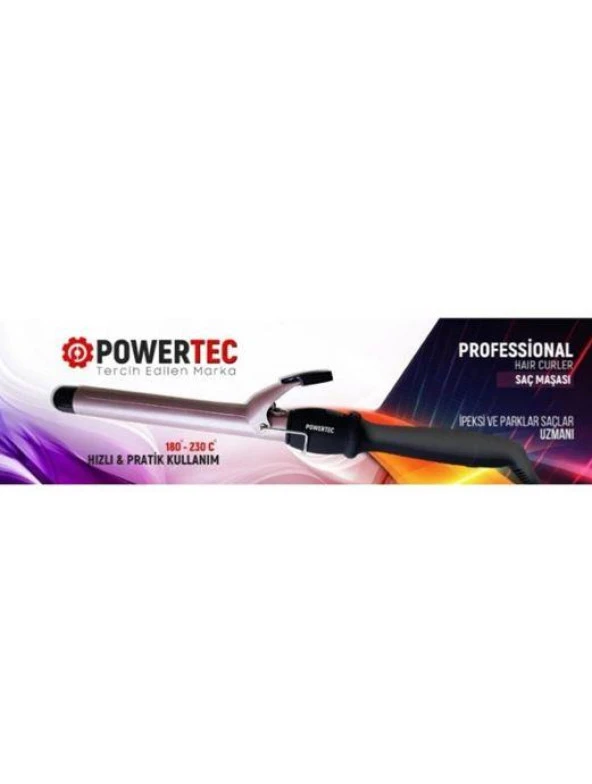 Powertec TR 32 32 Mm Professional Haiır Curler İpeksi ve Parlak Saç Uzmanı Saç Maşası Düzleştirici