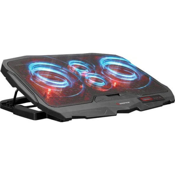 Addison Rampage Ad-Rc4 Siyah 2-125 Mm+2-70Mm Işıklı Fan 15"-17" Notebook Soğutucu Stand - 7