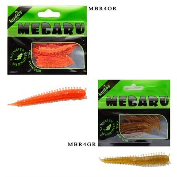 KUDOS MEBARU WORM ORANGE 4CM 15PCS