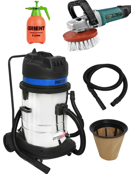 3600 Watt 3 Motorlu Islak Kuru Sanayi Tipi Oto Süpürgesi -koltuk Yıkama Seti Polisaj Makinesi Yıkam