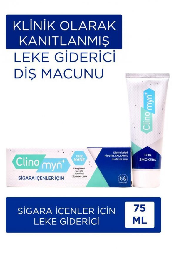 Clinomyn Smokers Sigara İçenler İçin Diş Beyazlatan Leke Giderici Diş Macunu 75 ml