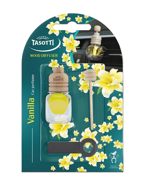 Tasotti Wood Diffuser (Vanilla) Vanilya  Esansli Kalorifer Geçme Koku 7ml.