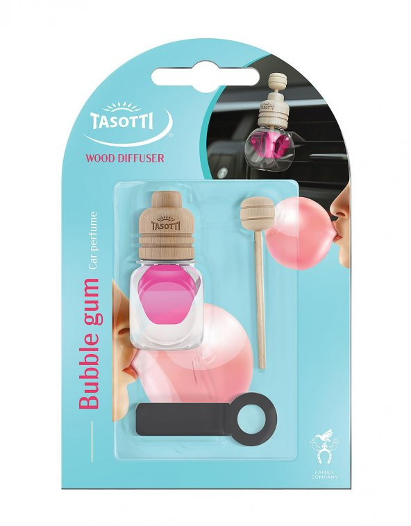 Tasotti Wood Diffuser (Bubble Gum) Tatlı Sakız  Esanslı Kalorifer Geçme Koku 7ml.