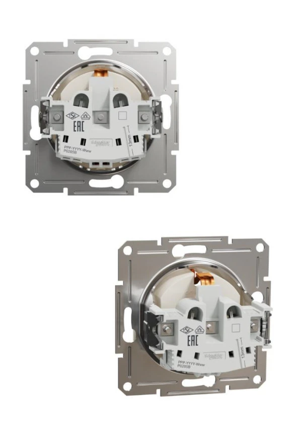 Schneider Asfora Beyaz Sıva Altı Topraklı Priz - 10 ADET Çerçeveli - Resim 3