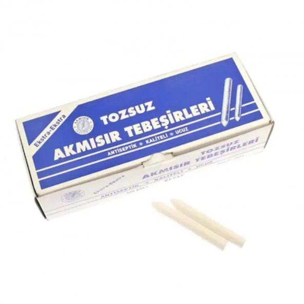 Akmısır Tozsuz Beyaz Tebeşir 100 lü - 1