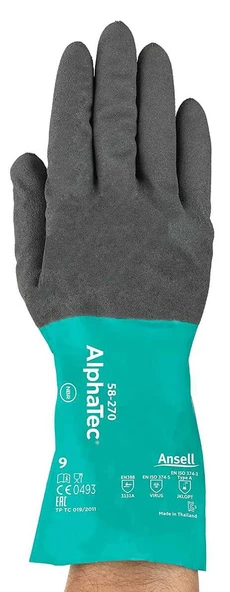 Ansell Alphatec 58-270 Kimyasal ve Sıvı Korumalı İş Eldiveni - 3