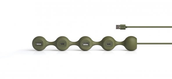 Lexon Peas Hub 2 Usb Çoğaltıcı Haki - 2