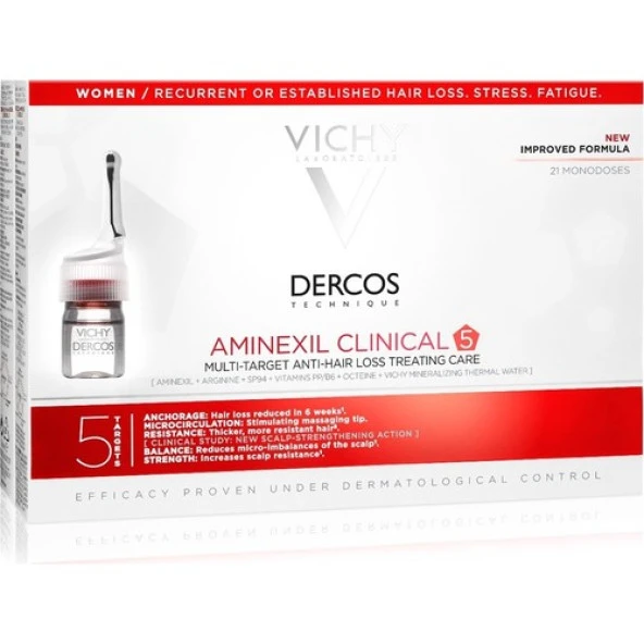 Vichy Dercos Aminexil Clinical 5 Women 21x6ml - 7