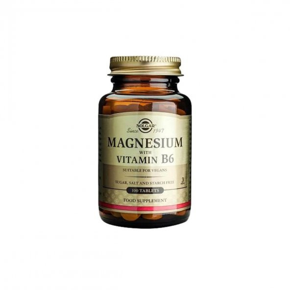 Solgar Magnesium With Vitamin B6 100 Tablet