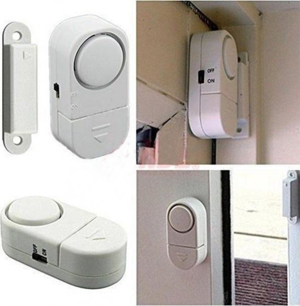 1 ADET Pilli Kapı Pencere Hırsız Alarmı Sensör Kapı Pencere Kablosuz Hırsız Alarm Ev Güvenliği