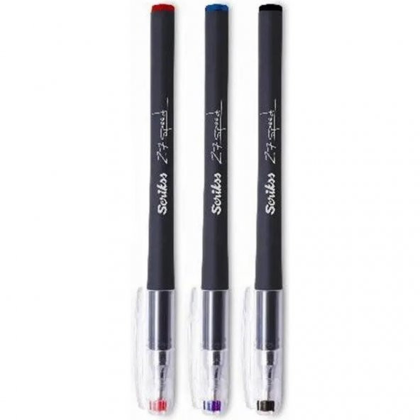 Scrikss Speed Gel Tükenmez Kalem 0.7 Siyah-Mavi-Kırmızı ürün görseli