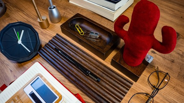 KAYIGO Woody Üçlü Ofis Seti Koyu Kahverengi - 2