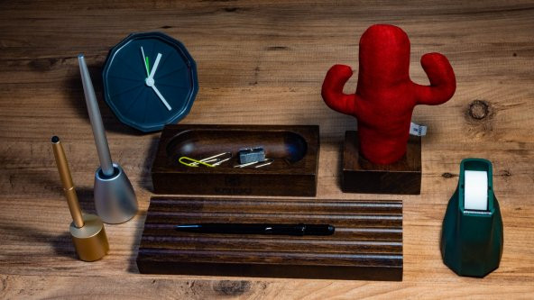 KAYIGO Woody Üçlü Ofis Seti Koyu Kahverengi - 1