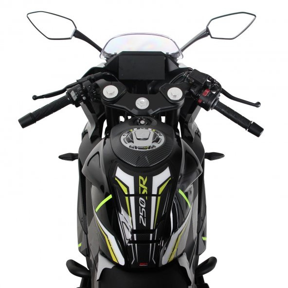 GP Kompozit CF Moto 250 SR 2020-2024 Uyumlu Tank Pad Seti Siyah - Kırmızı - 2