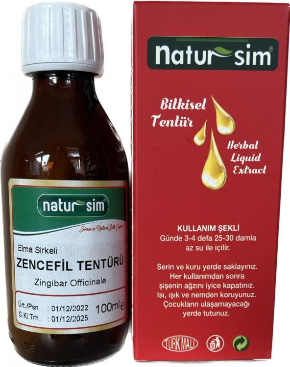 ZENCEFİL TENTÜRÜ/EKSTRAK 100ml