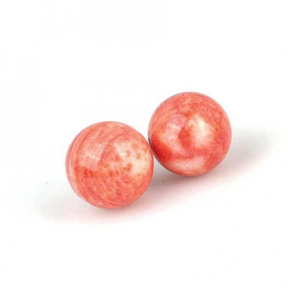 925 Ayar Gümüş Arkalıklı Mercan Top Küpe - 2