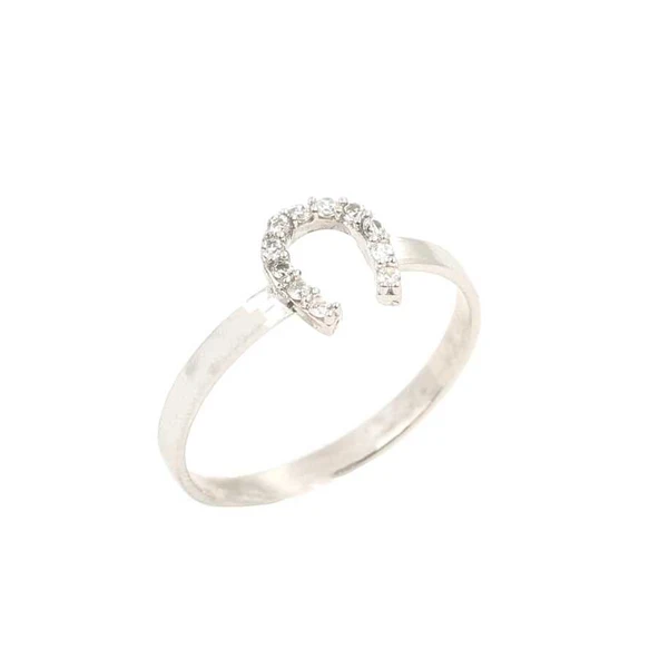 925 Ayar Gümüş Minik Nal Yüzük ürün görseli