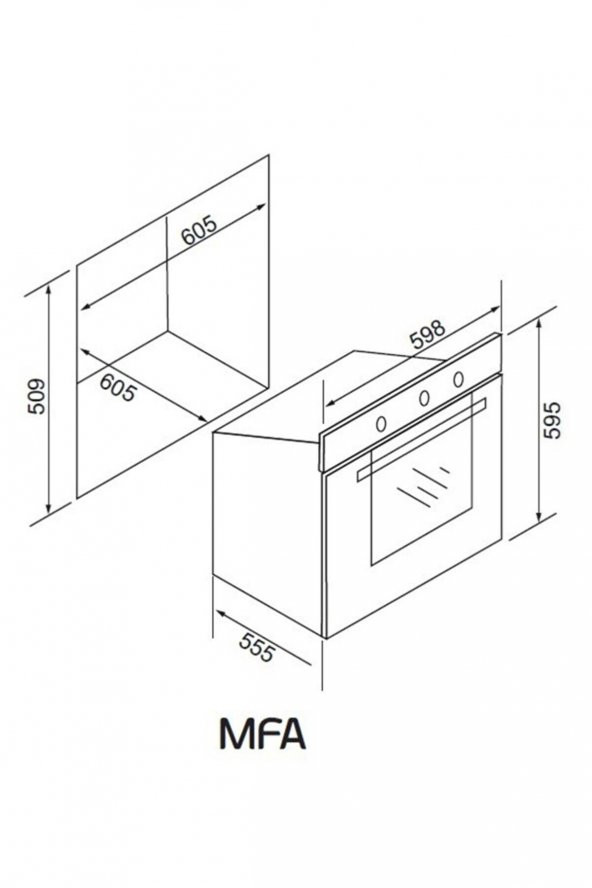 ALVEUS MFA 604 TD BEYAZ ANKASTRE FIRIN - 4
