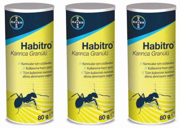 3 Ad. Habitro Karınca Ilacı Yemi 3x80 Gr - 1
