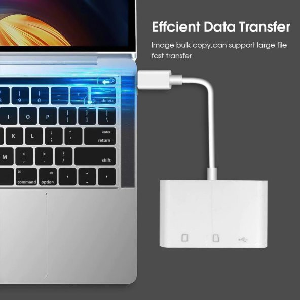 Usb Type C To Sd Microsd Tf Kart Okuyucu Usb 3in1 Çevirici Dönüştürücü Adaptör - 6