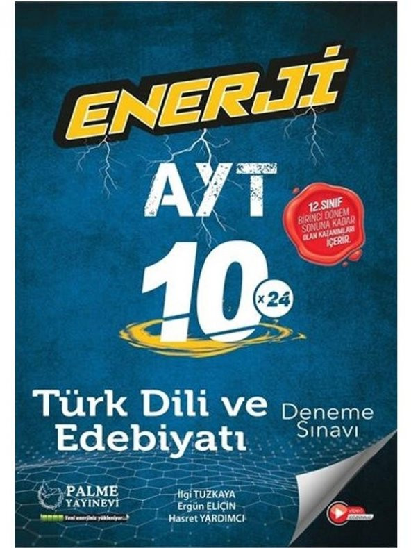 PALME YKS AYT ENERJİ TÜRK DİLİ VE EDEBİYAT 10 X 24 DENEME SINAVI 1.DÖNEM