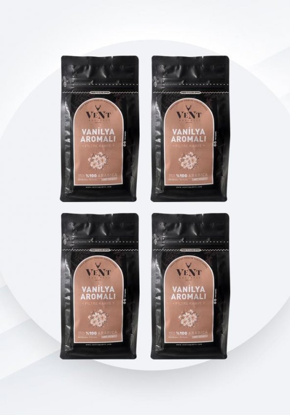 VANİLYA AROMALI 250 GR FİLTRE KAHVE 4LÜ