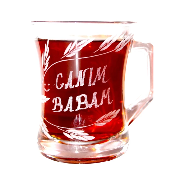 DECOCIA Canım Babam Kişiselleştirilebilir Cam Kupa 225cc Babalar Gününe Özel - Resim 2